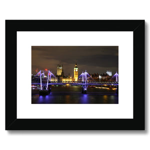 LONDON NIGHTS: THE HOUSES OF PARLIAMENT Framed & Mounted Print - Amy Adams Photography