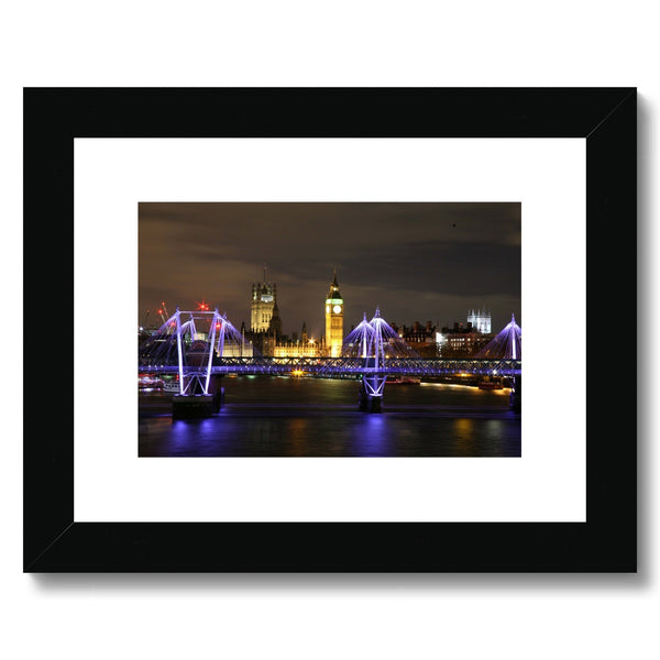 LONDON NIGHTS: THE HOUSES OF PARLIAMENT Framed & Mounted Print - Amy Adams Photography