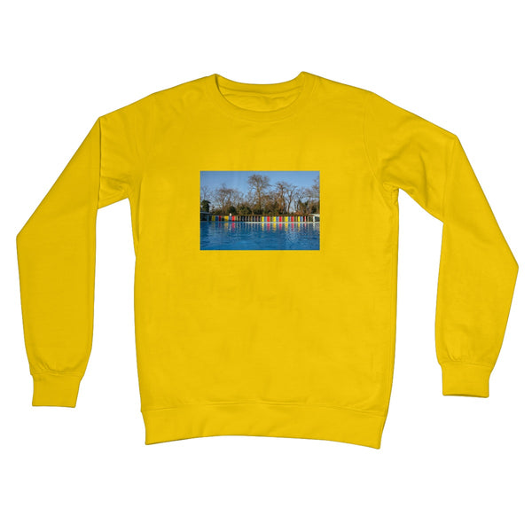 TOOTING BEC LIDO WITH TREES Crew Neck Sweatshirt - Amy Adams Photography