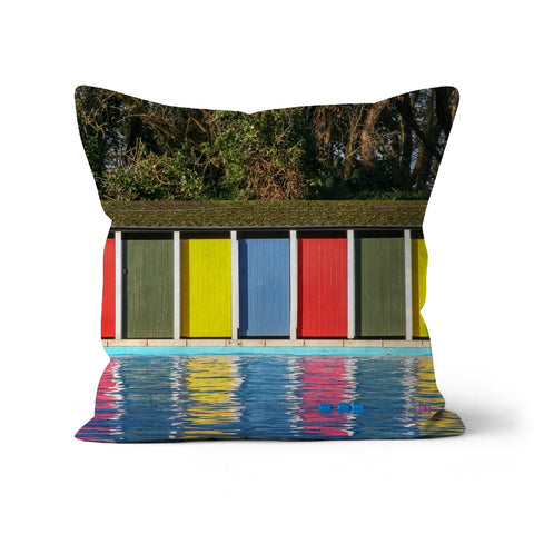 TOOTING BEC LIDO DOORS Cushion - Amy Adams Photography