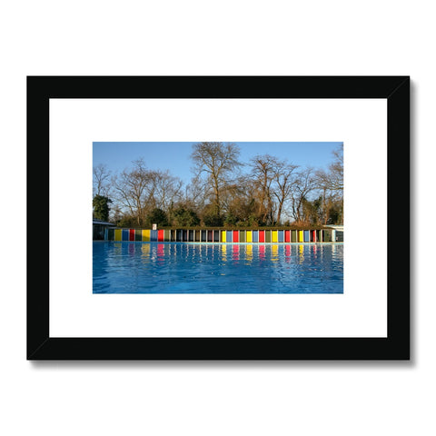 TOOTING BEC LIDO WITH TREES Framed & Mounted Print - Amy Adams Photography